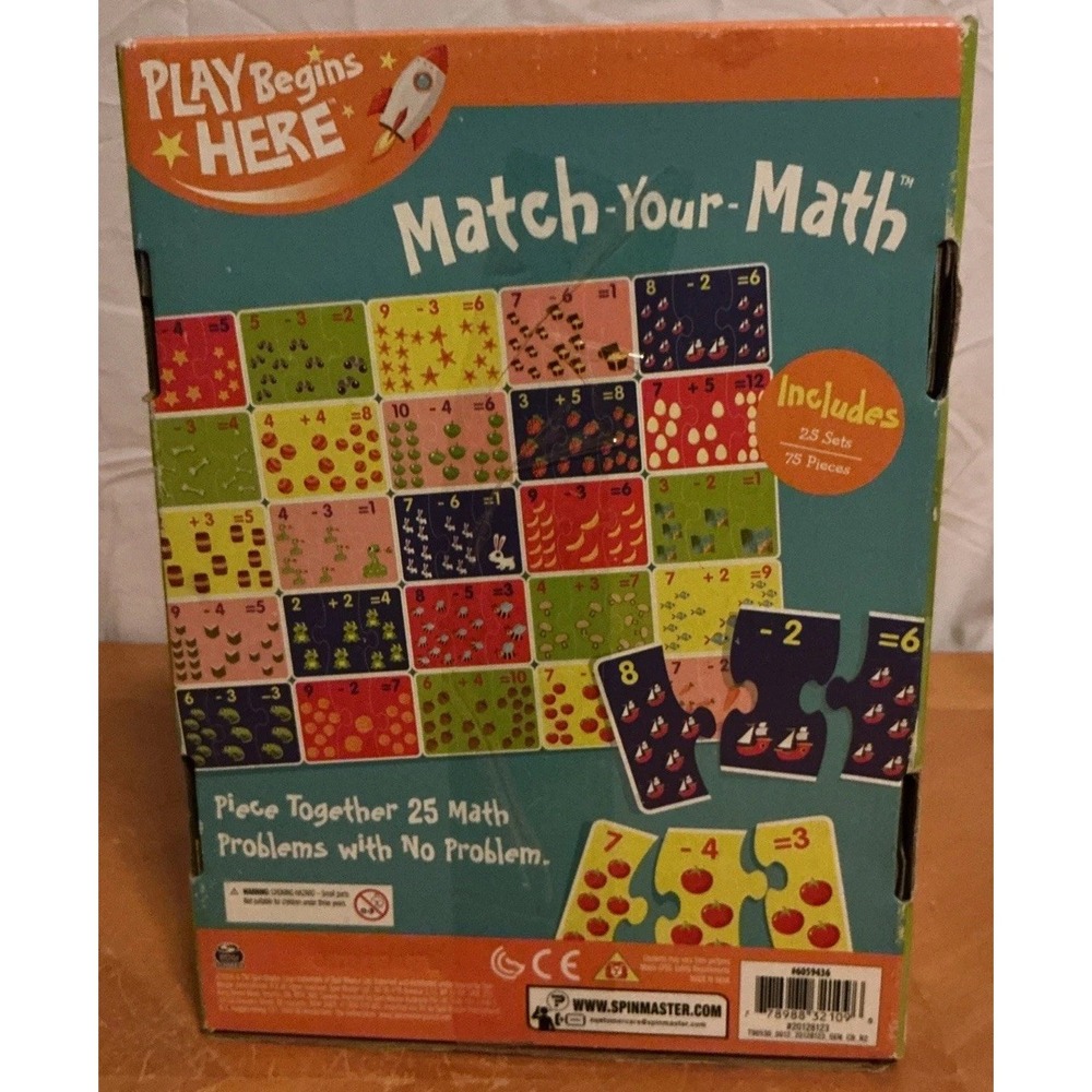 Match -Your- Math Single Solution Puzzles Age 4+ , 1-2 Player Educational Game - Picture 5 of 11